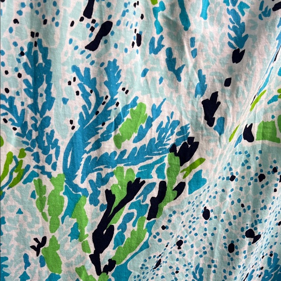 Lilly Pulitzer Strapless Dress in Blue and Green Malisa strapless maxi - Picture 3 of 6